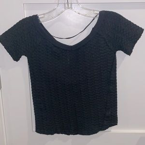 We The Free Black Woven Design Top, Free People